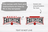 Fastpitch Template 0010 | SVG Cut File