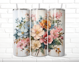 Pastel Florals 20 oz Tumbler Wrap