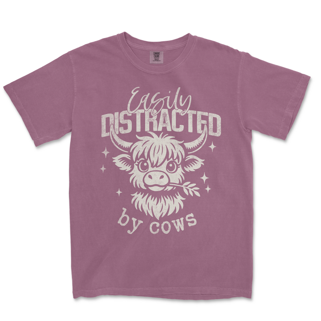 Easily Distracted by Cows | Funny PNG Print File