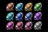 Sequin Footballs | PNG Sublimation File
