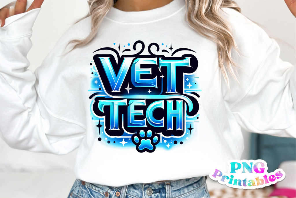 Vet Tech Airbrushed | PNG File