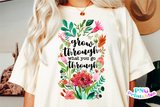 Grow Through What You Go Through | Inspirational PNG File