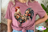 Floral Rooster | PNG File