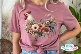 Floral Rooster | PNG File