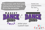 Dance Template 0045 | SVG Cut File
