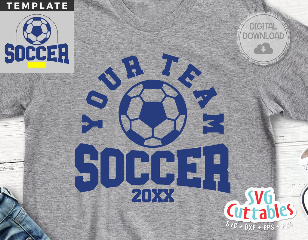 Soccer Template 0048 | SVG Cut File