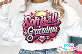 Softball Grandma Airbrushed | PNG File