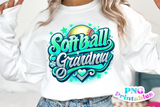 Softball Grandma Airbrushed | PNG File