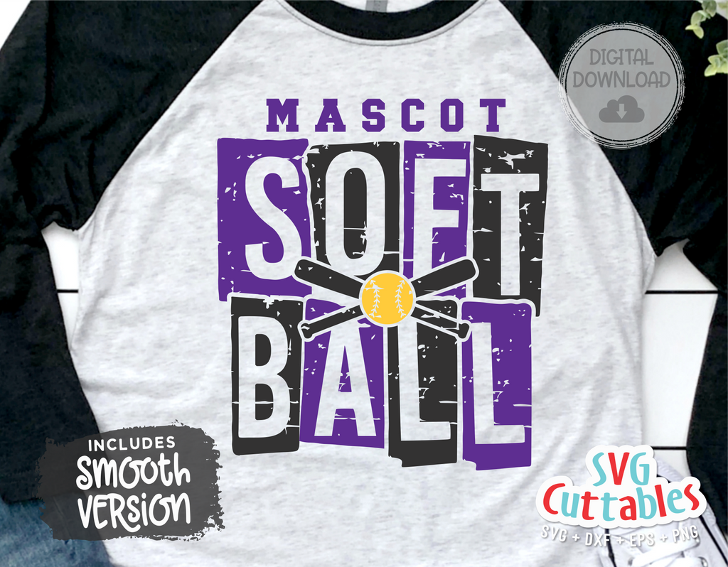 Softball Template 0055 | SVG Cut File