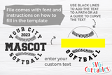 Softball Template 0056 | SVG Cut File