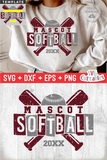 Softball Template 0058 | SVG Cut File