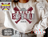 Softball Template 0058 | SVG Cut File