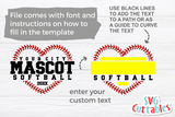 Softball Template 0059 | SVG Cut File