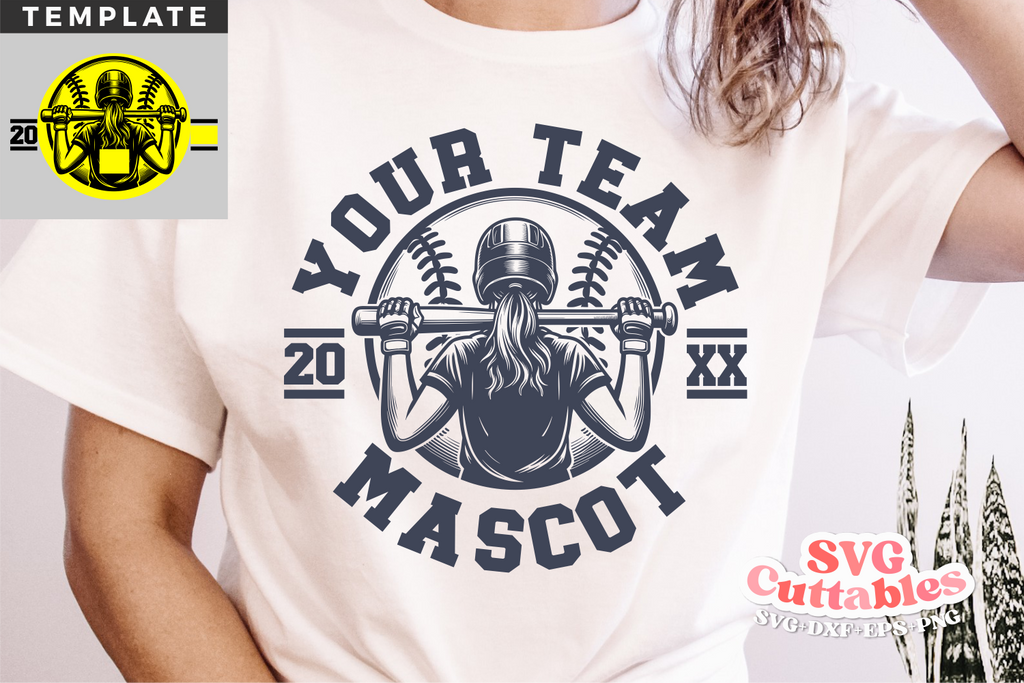 Softball Template 0062 | SVG Cut File