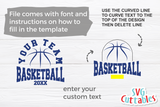 Basketball Template 0064 | SVG Cut File