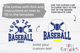 Baseball Template 0065 | SVG Cut File