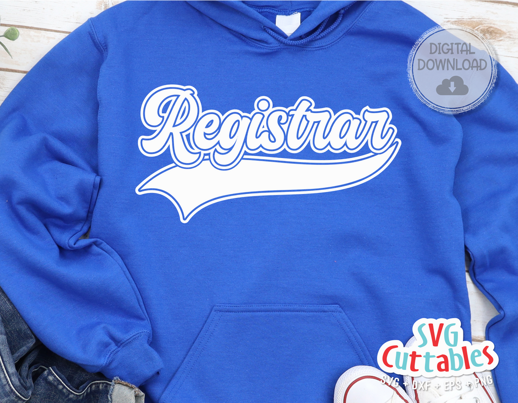 Registrar Swoosh | School SVG Cut File