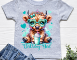 Highland Cow Birthday | PNG Print File