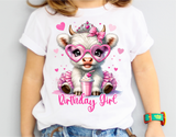 Highland Cow Birthday | PNG Print File