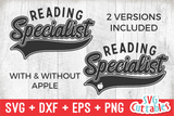 Reading Specialist Swoosh | School SVG Cut File