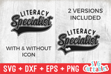 Literacy Specialist Swoosh | School SVG Cut File