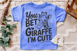 Giraffe I'm Cute | Kids SVG Cut File
