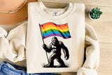 Pride Flag with Sasquatch | LGBTQ Pride PNG File