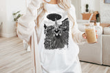 Chicken Alien Abduction Selfie | PNG Sublimation File