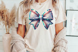 Sequin Baseball Bow | PNG Sublimation File