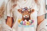 Highland Cow | Easter PNG FIle