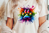 Paint Splash Dog Paw Print | PNG Sublimation File