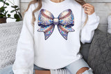 Sequin Baseball Bow | PNG Sublimation File