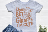 Giraffe I'm Cute | Kids SVG Cut File