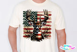 American Flag and Deer | Hunting PNG Print File