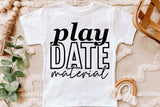 Play Date Material | Toddler SVG Cut File