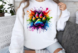 Paint Splash Dog Paw Print | PNG Sublimation File