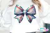 Sequin Baseball Bow | PNG Sublimation File