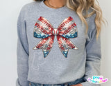 Sequin Baseball Bow | PNG Sublimation File