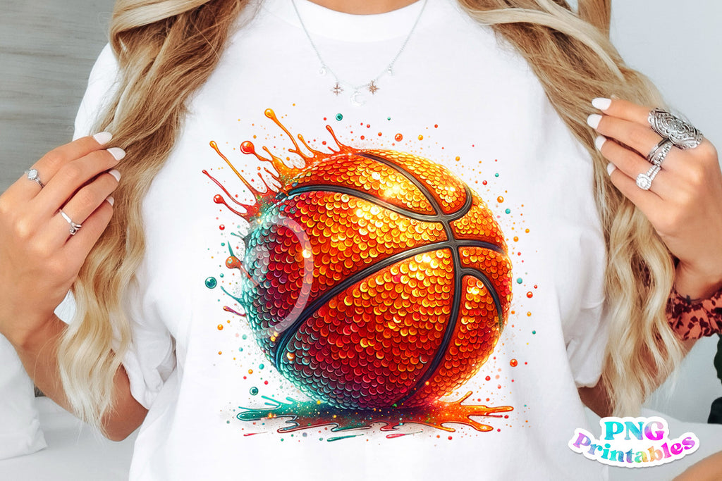 Sequin Basketball | PNG Print File