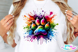 Paint Splash Dog Paw Print | PNG Sublimation File