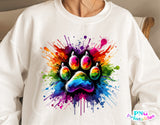Paint Splash Dog Paw Print | PNG Sublimation File
