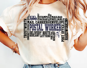 Postal Worker Word Art | SVG Cut File