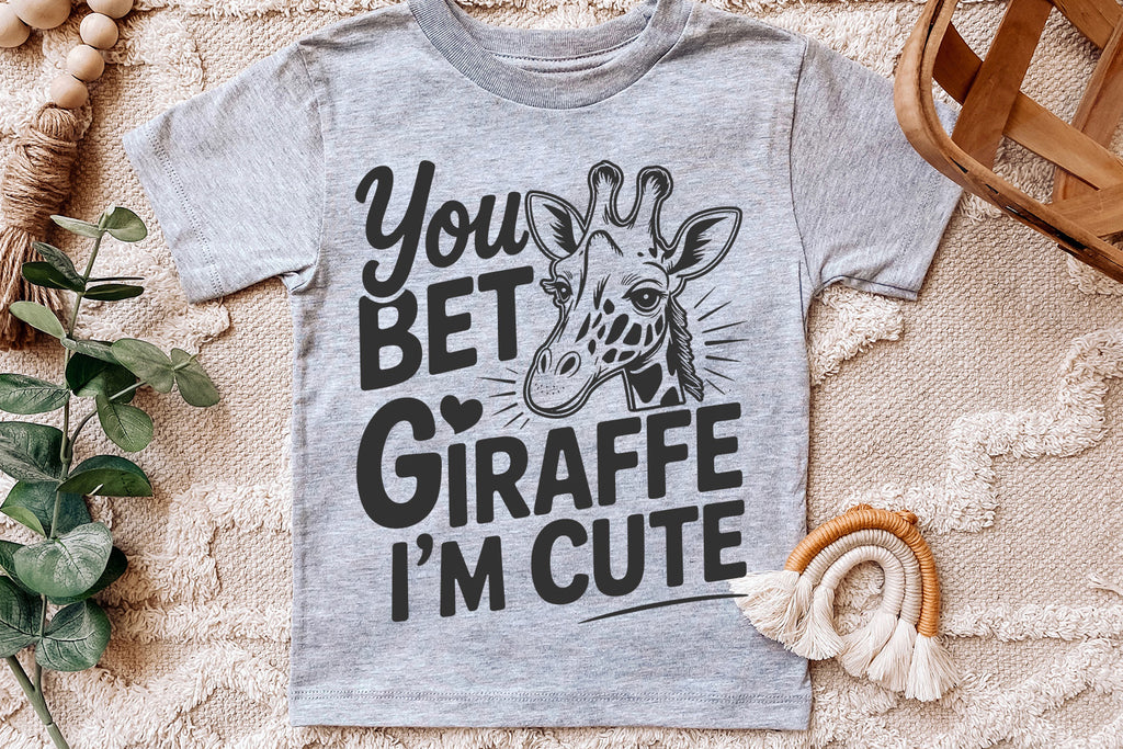 Giraffe I'm Cute | Kids SVG Cut File