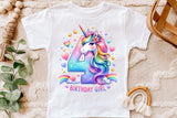 Birthday Girl Fourth Birthday Unicorn | PNG Print File