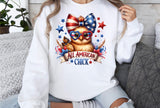 All American Chick | Fourth of July | PNG Sublimation File