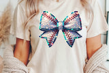 Sequin Baseball Bow | PNG Sublimation File