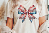 Sequin Baseball Bow | PNG Sublimation File