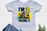 Third Birthday Construction Truck | PNG Print File