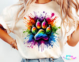 Paint Splash Dog Paw Print | PNG Sublimation File