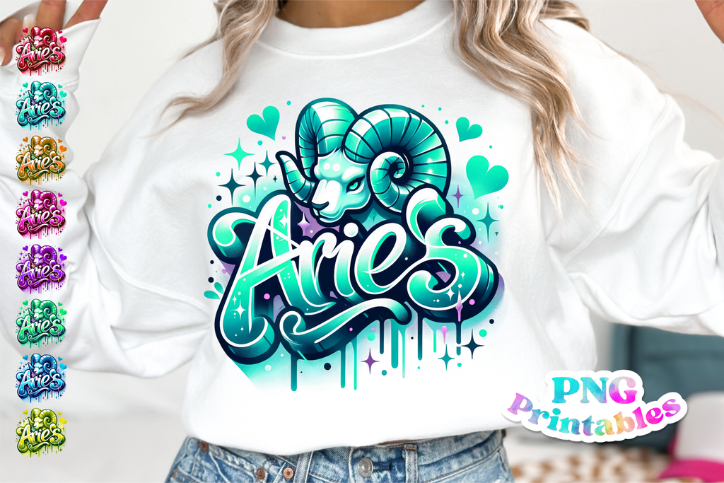 Aries Airbrushed | Zodiac PNG File